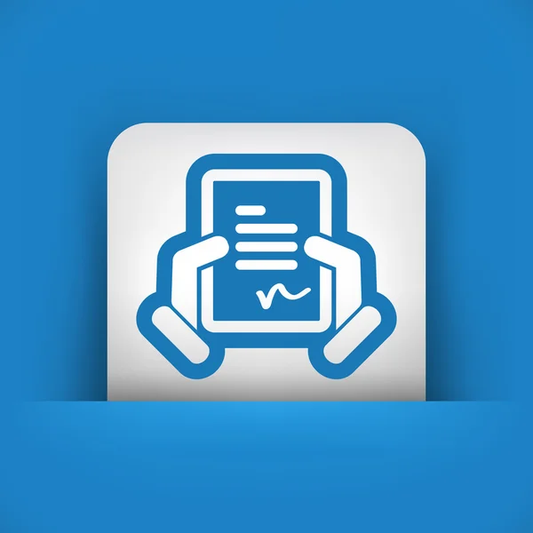 Icono de firma de documento — Vector de stock