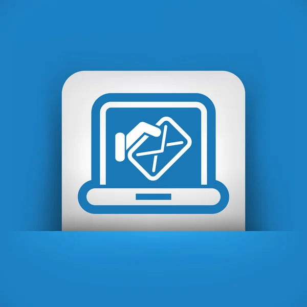 Icône de courrier informatique — Image vectorielle