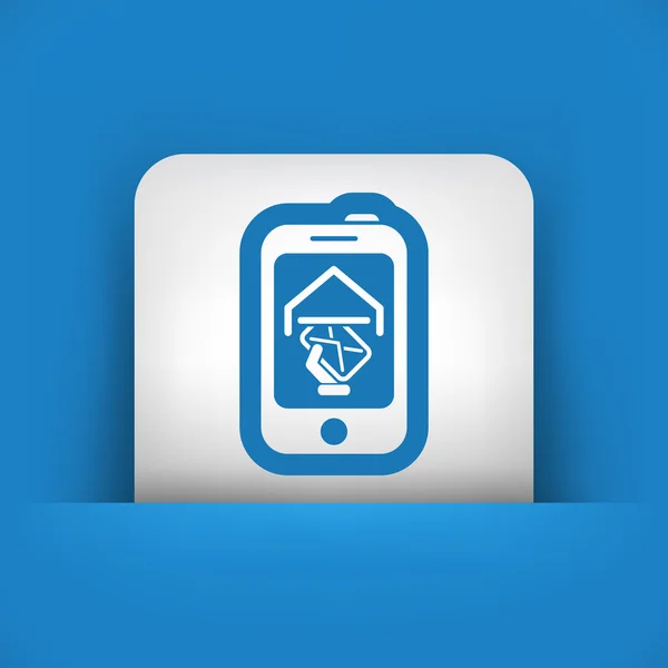 Smartphone e-mailpictogram — Stockvector