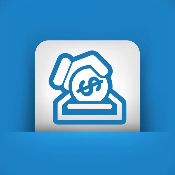 Business coin icon — Stock Vector