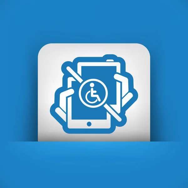 Handicap tabletă conexiune — Vector de stoc