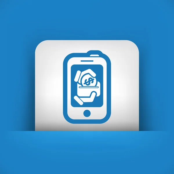 Smartphone money icon — Stock Vector