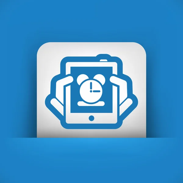 Tablet clock icon — Stock Vector