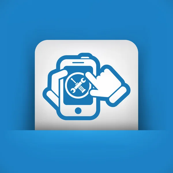 Smartphone setting icon — Stock Vector