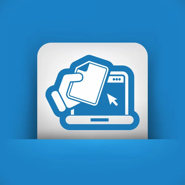 Icono de documento portátil — Vector de stock