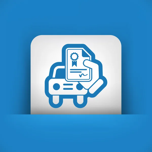 Auto certificaat pictogram — Stockvector