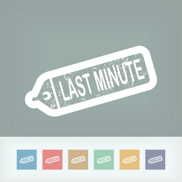 Last minute label — Stock Vector