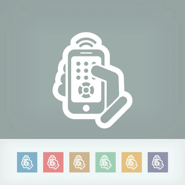 Smartphone remote control icon — Stock Vector