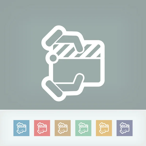 Clapboard icono concepto — Vector de stock