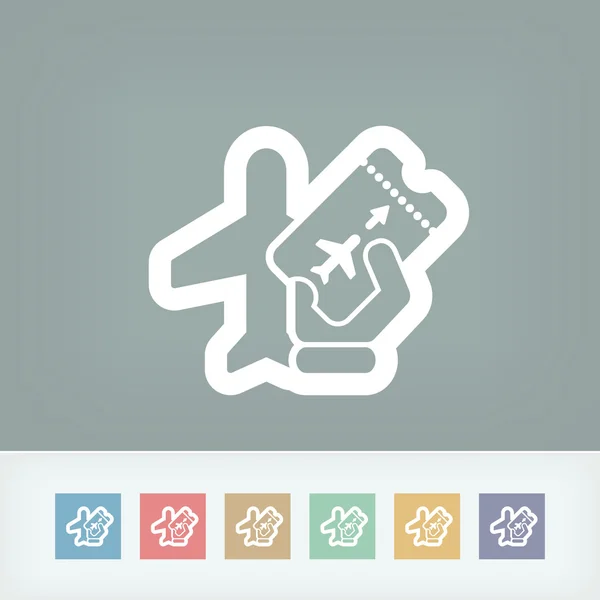 Vliegticket pictogram — Stockvector