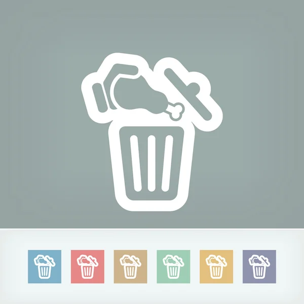 Food trash icon — Stock Vector