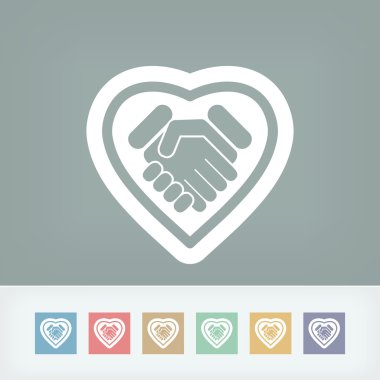 aşk karşılıklı minimal simgesi