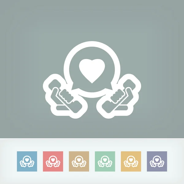 Liefde oproep pictogram — Stockvector