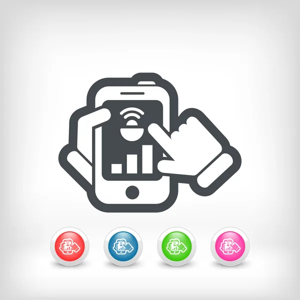 Smartphone connection icon — Stock Vector