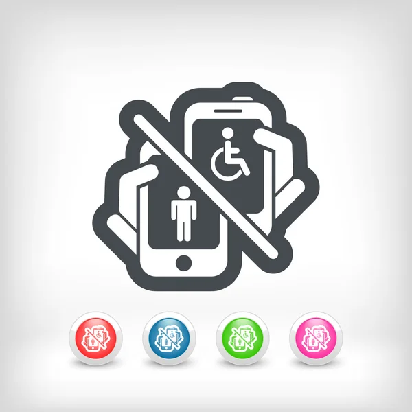Disabled social network — Stock Vector