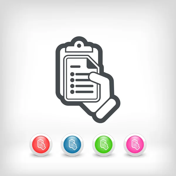 Documento icono — Vector de stock