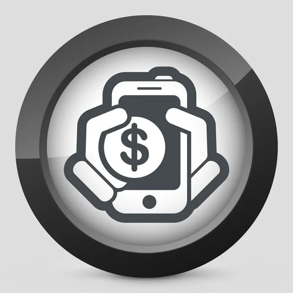 Phone cost icon — Stock Vector