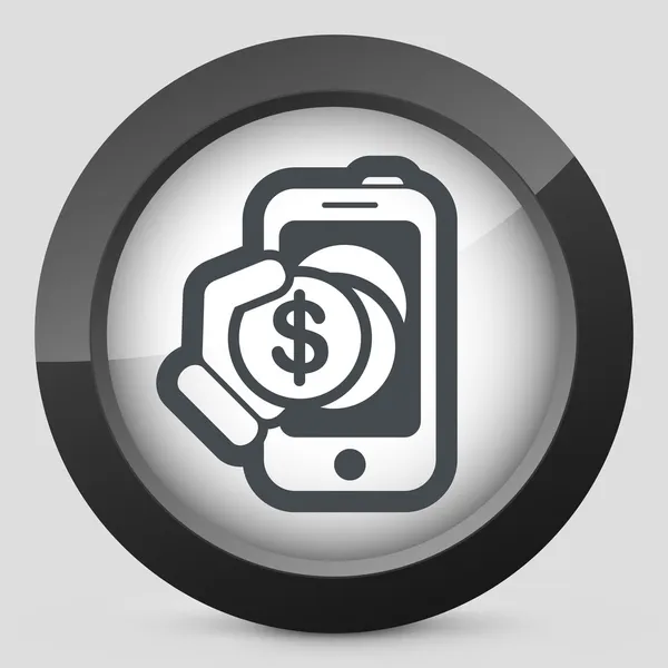 Smartphone peníze ikona — Stockový vektor