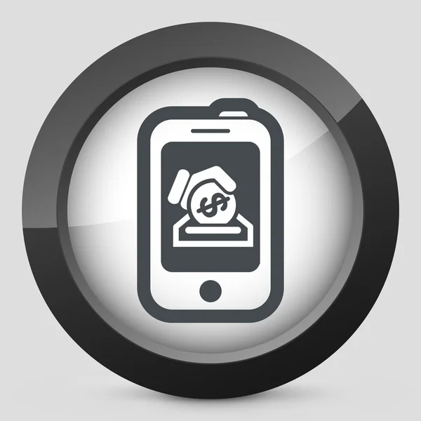 Smartphone money icon — Stock Vector