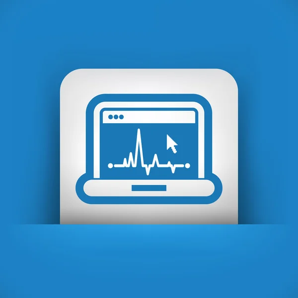 EKG on computer screen — Stock Vector