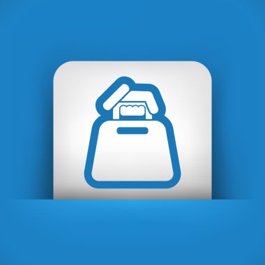 Bayan el çantası simgesini