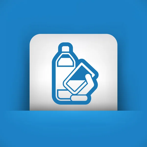 Ikona láhve vody — Stockový vektor