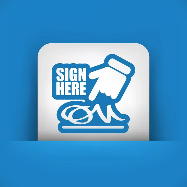 Sign on document icon — Stock Vector