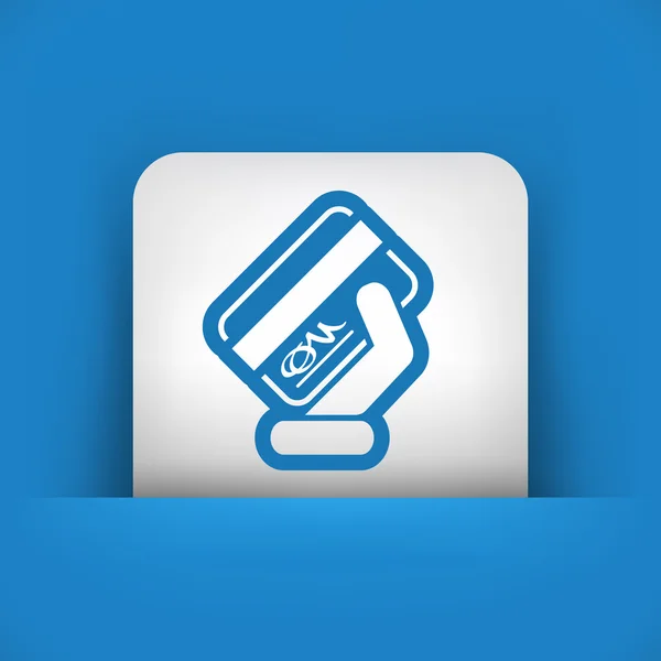 Ondertekende creditcard pictogram — Stockvector