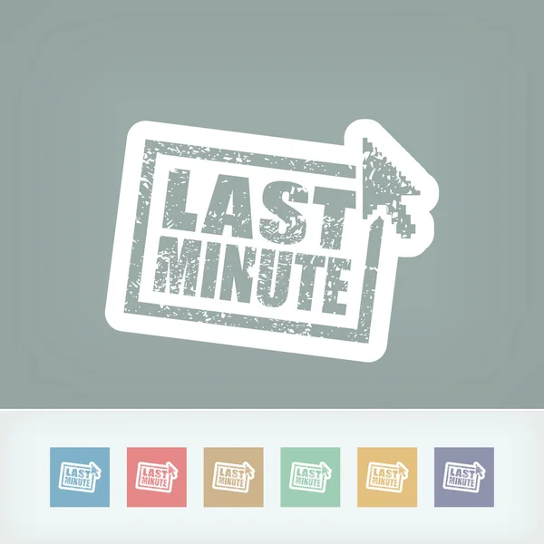 "Last Minute "Web grunge kartel — Stockvector