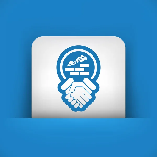 Construction agreement icon — Stock Vector