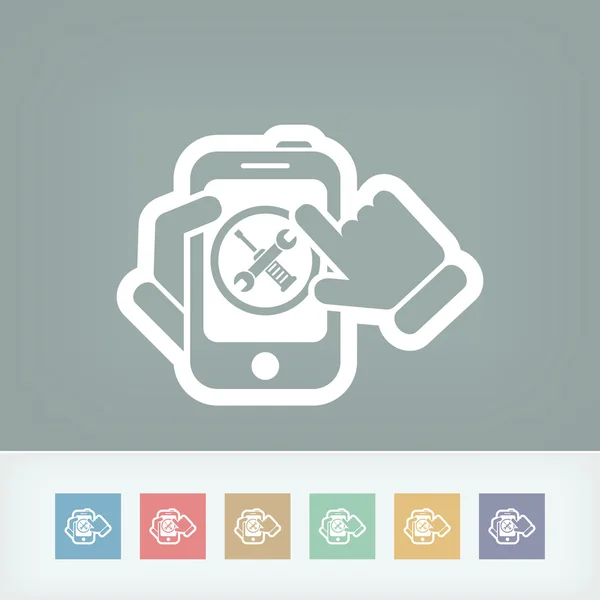 Smartphone instelling pictogram — Stockvector