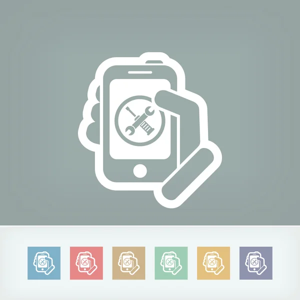 Smartphone instelling pictogram — Stockvector