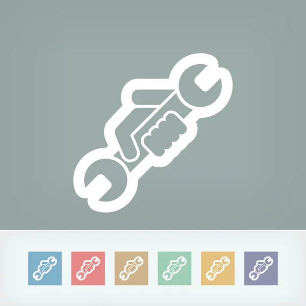 Symbolsymbol Schraubenschlüssel — Stockvektor