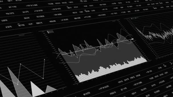 Animált Adatgrafikon Statisztikai Elemzésekhez Jelentésekhez Pénzügyi Adatokhoz Ideális Pénzügyi Banki — Stock videók