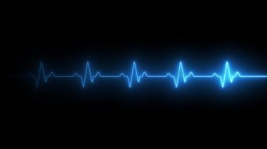 Heartbeat display animation 4k on motion graphics. Healtcare, medical or gym concept. 4k infinite loopable animation sequence.