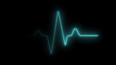 Heartbeat display animation 4k on motion graphics. Healtcare, medical or gym concept. 4k infinite loopable animation sequence.