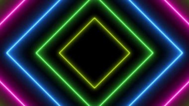 Abstract background with animated geometric shapes, polygons and lines - Infinite loop 4k. Endless play loopable animation.