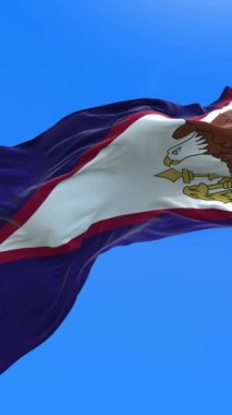 Amerikan Samoa bayrağı - 3D gerçekçi bayrak sallama arkaplanı