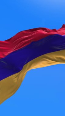 Ermenistan bayrağı - 3D gerçekçi bayrak sallama arkaplanı