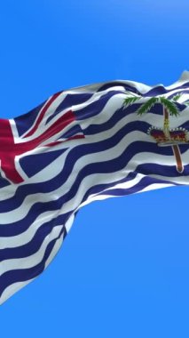 İngiliz Hint Okyanusu Toprakları bayrağı - 3D gerçekçi bayrak sallama arka planı