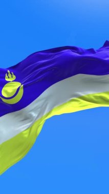 Buryatia bayrağı - 3D gerçekçi bayrak sallama arkaplanı