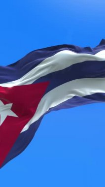 Küba bayrağı - 3D gerçekçi bayrak sallama arkaplanı