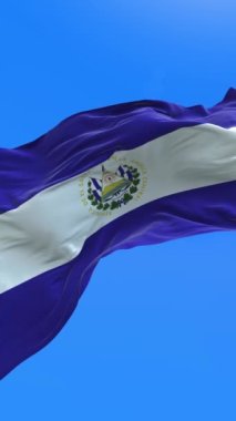 El Salvador bayrağı - 3D gerçekçi bayrak sallama arkaplanı