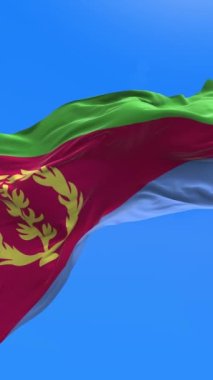 Eritre bayrağı - 3D gerçekçi bayrak sallama arkaplanı