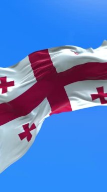 Georgia bayrağı - 3D gerçekçi bayrak sallama arkaplanı