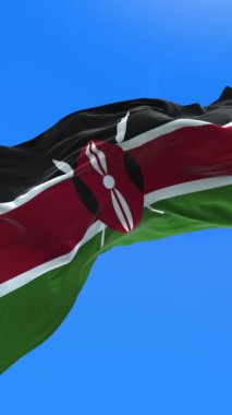 Kenya bayrağı - 3D gerçekçi bayrak sallama arkaplanı
