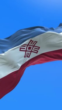 Mari El bayrağı - 3D gerçekçi bayrak sallama arkaplanı