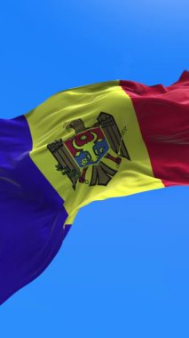 Moldova bayrağı - 3D gerçekçi bayrak sallama arkaplanı