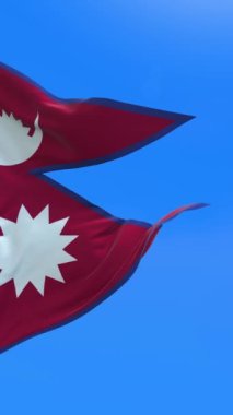 Nepal bayrağı - 3D gerçekçi bayrak sallama arkaplanı