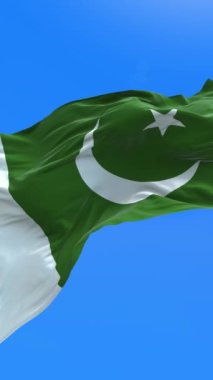 Pakistan bayrağı - 3D gerçekçi bayrak sallama arkaplanı